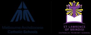 School emblem of St Lawrence of Brindisi Catholic Primary School