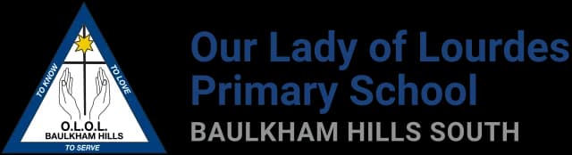 School emblem of Our Lady of Lourdes Primary School