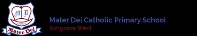 School emblem of Mater Dei Catholic Primary School