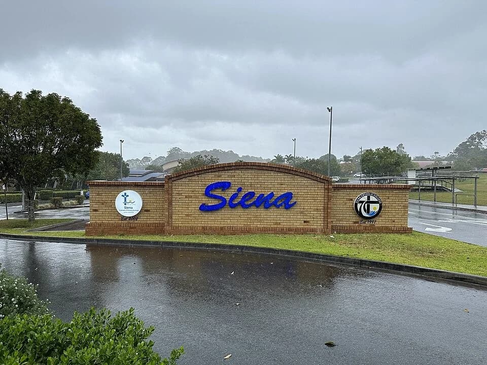 Campus entrance at Siena Catholic College, Sippy Downs