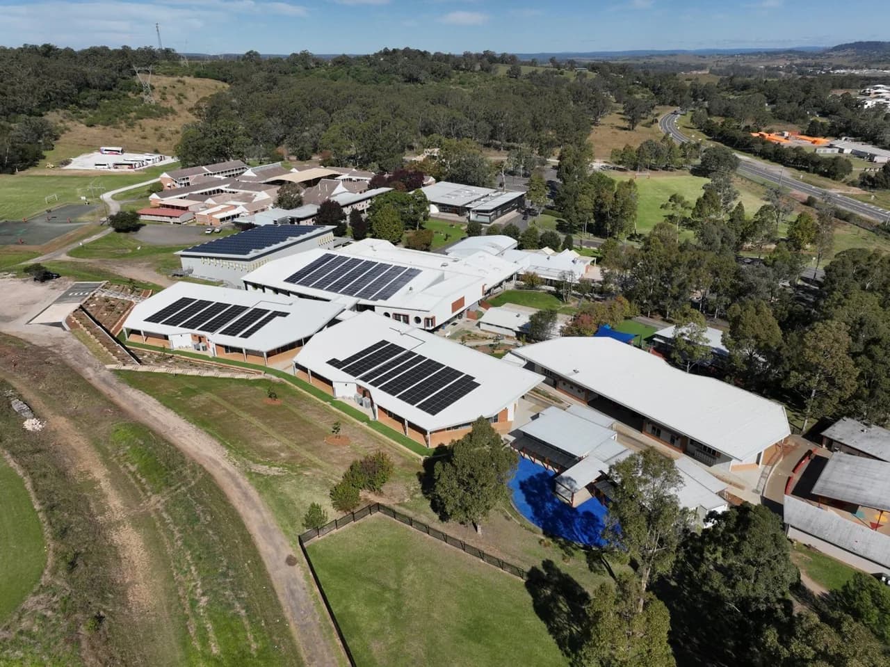 Campus buildings and grounds at Broughton Anglican College in Menangle Park