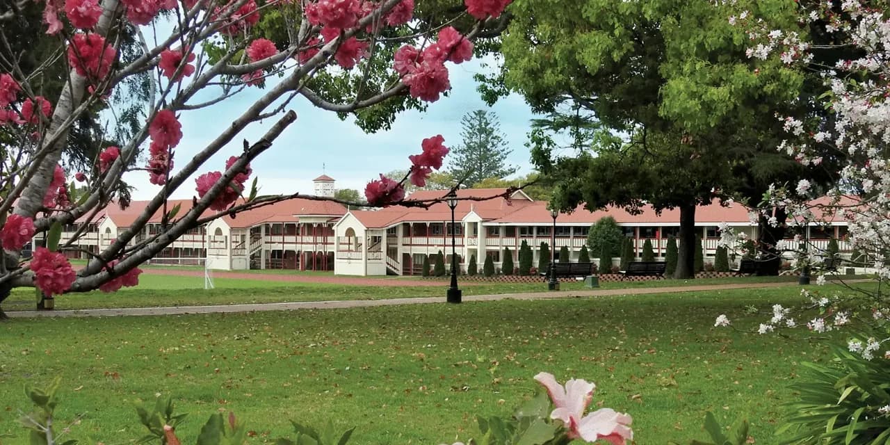 Campus buildings and grounds at The Glennie School in Toowoomba