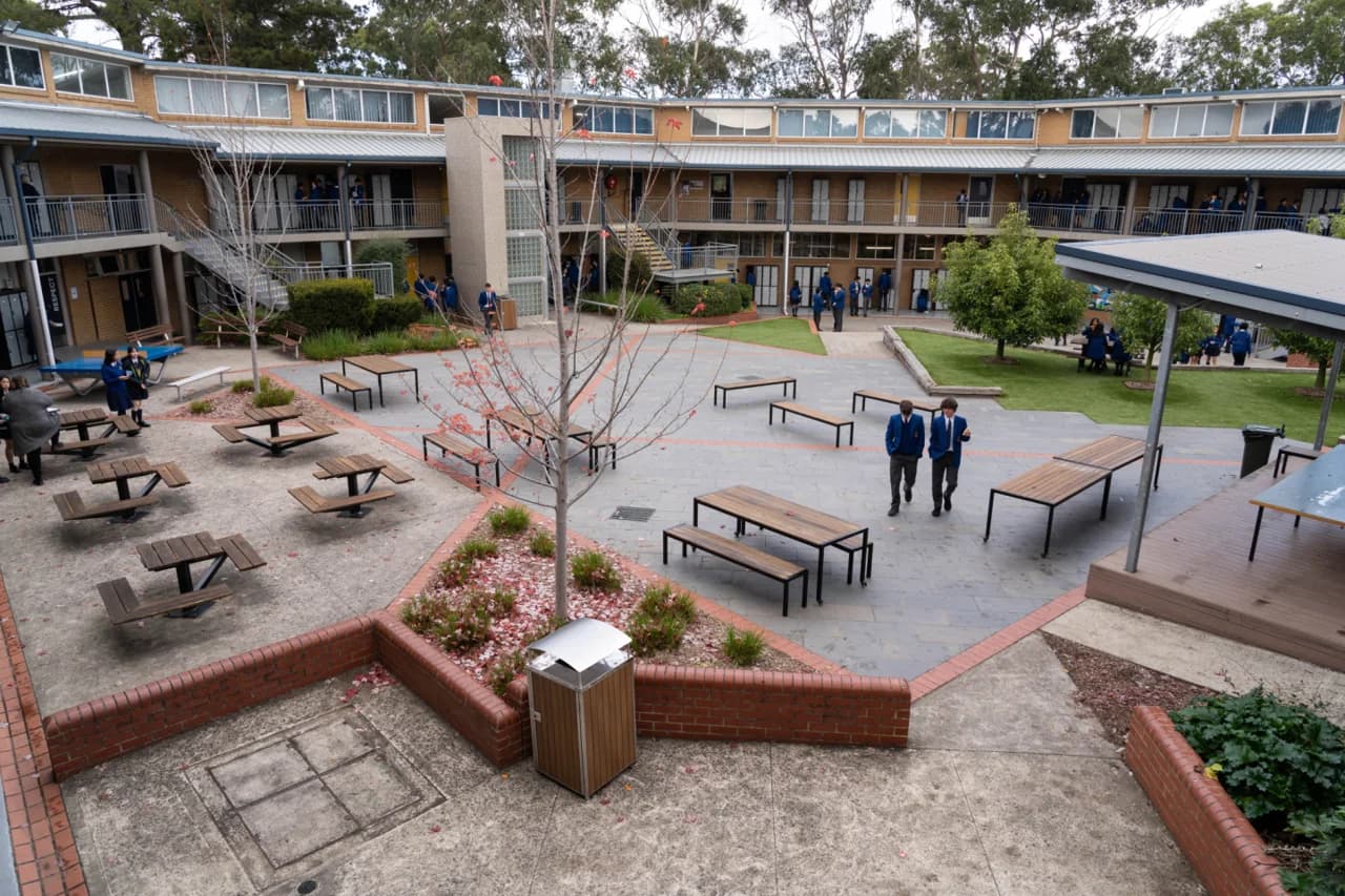 Campus buildings and grounds at Nunawading Christian College - Secondary in Nunawading