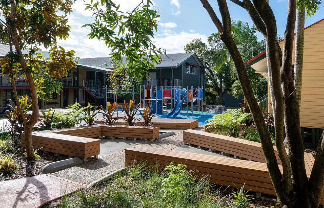 Campus buildings and grounds at St Ambrose's Primary School in Newmarket
