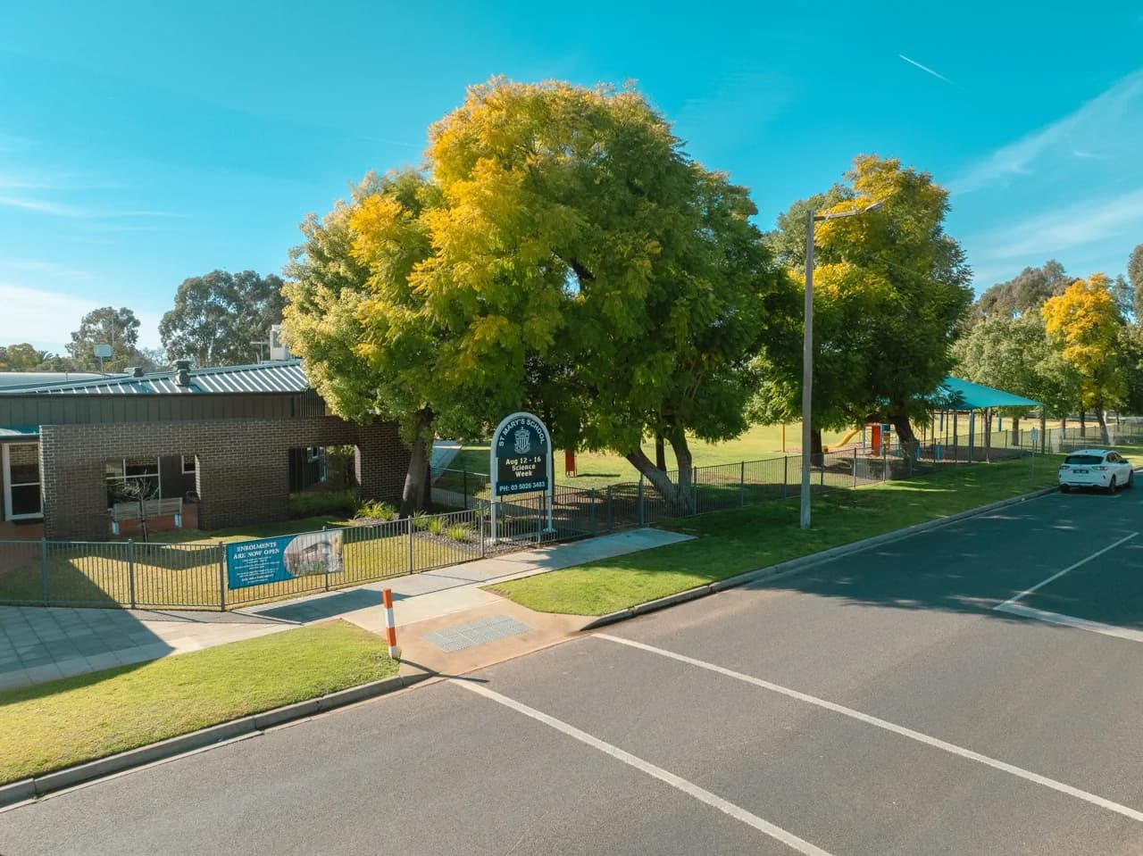 Campus buildings and grounds at St Mary's School in Robinvale