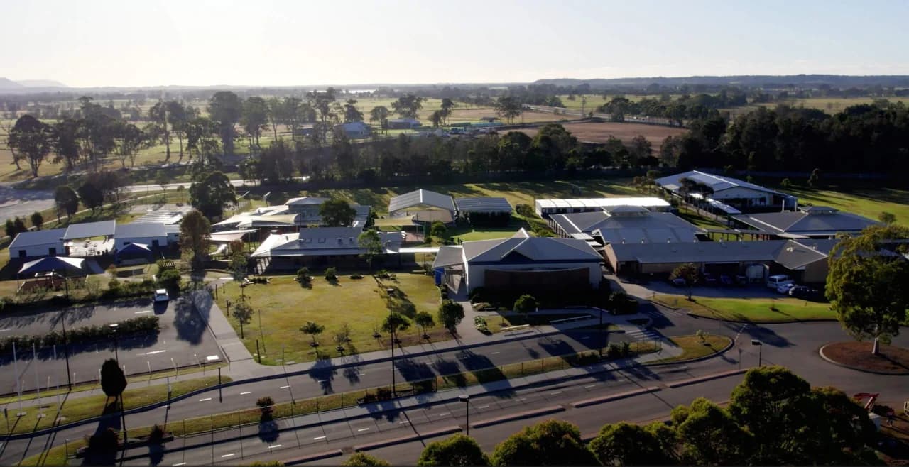 Campus buildings and grounds at Manning Valley Anglican College in Cundletown
