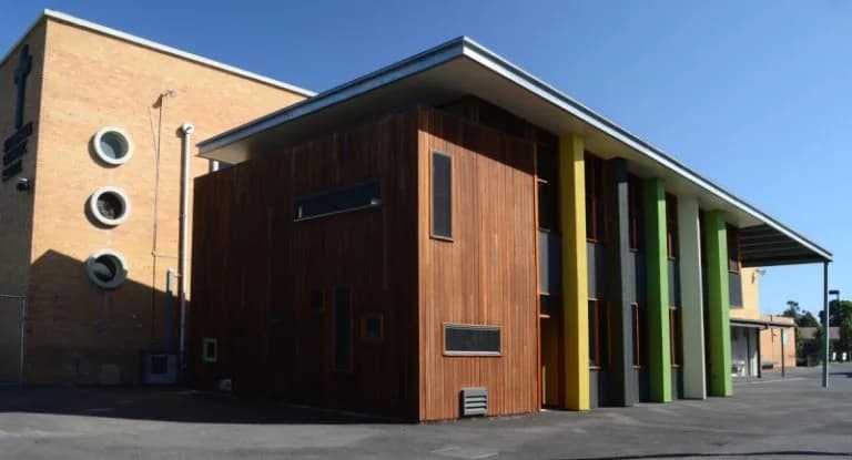Campus buildings and grounds at St Raphael's School in Preston West