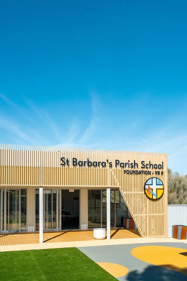 Campus buildings and grounds at St Barbara's Parish School in Roxby Downs