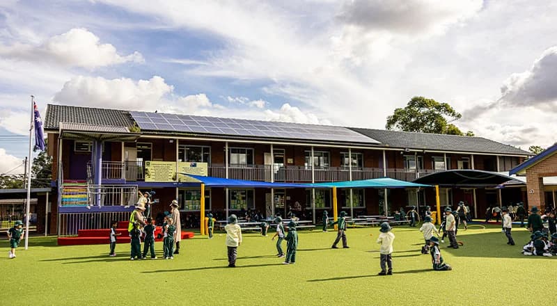 Campus buildings and grounds at St Aidan's Primary School in Rooty Hill