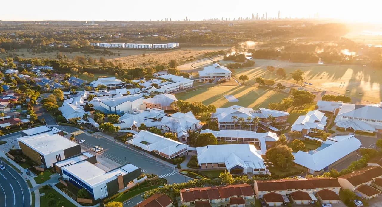 Campus buildings and grounds at All Saints Anglican School in Merrimac