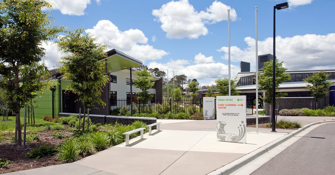 Campus buildings and grounds at Mother Teresa School in Harrison