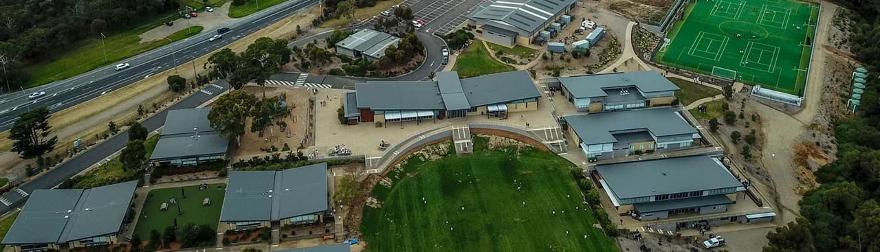 Campus buildings and grounds at Balcombe Grammar School in Mount Martha