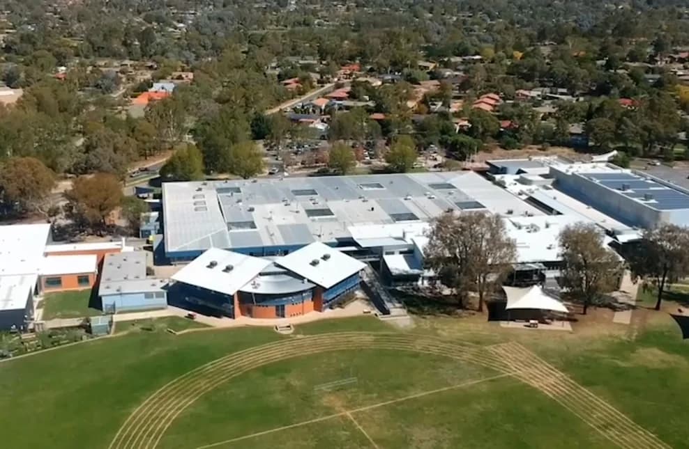 Campus buildings and grounds at St Francis Xavier College in Florey