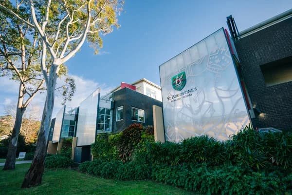 Campus buildings and grounds at St Augustine's College Sydney in Brookvale