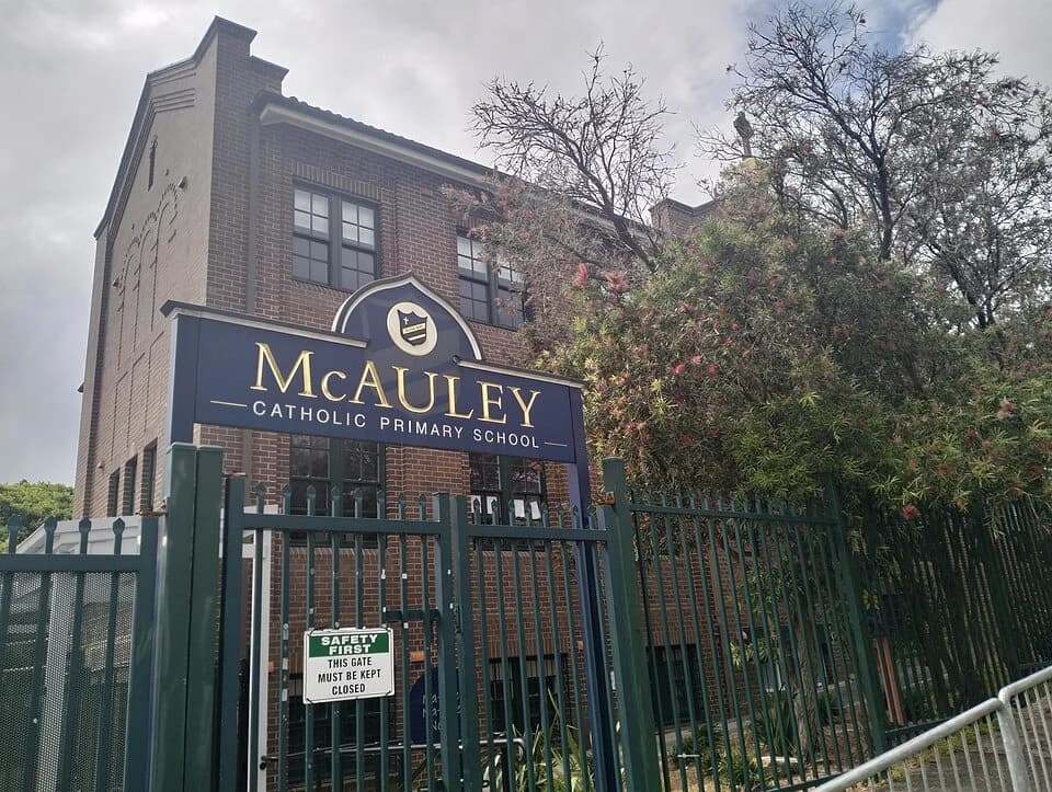 McAuley Catholic Primary School entrance in Rose Bay