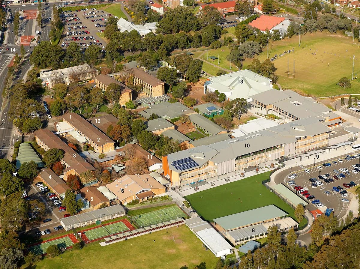 Campus buildings and grounds at Catherine McAuley Westmead in Westmead