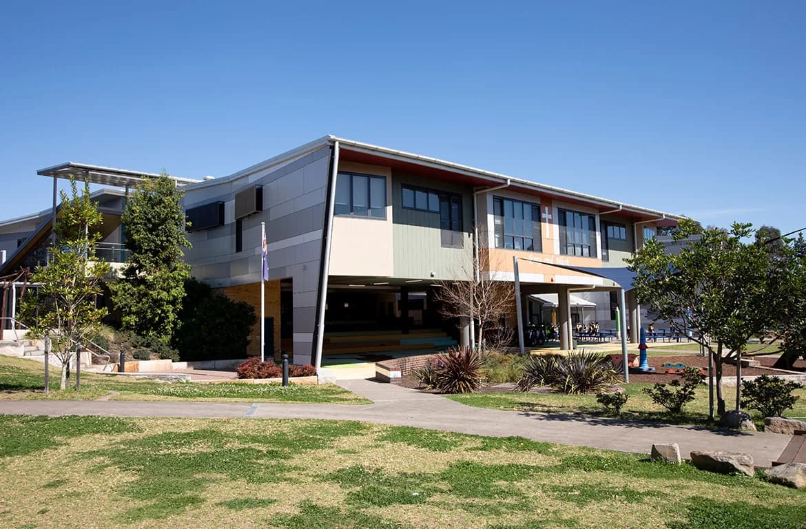 Campus buildings and grounds at Our Lady of The Rosary Primary School in Kellyville