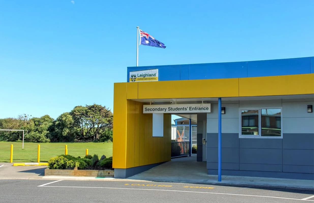 Campus buildings and grounds at Leighland Christian School in Ulverstone