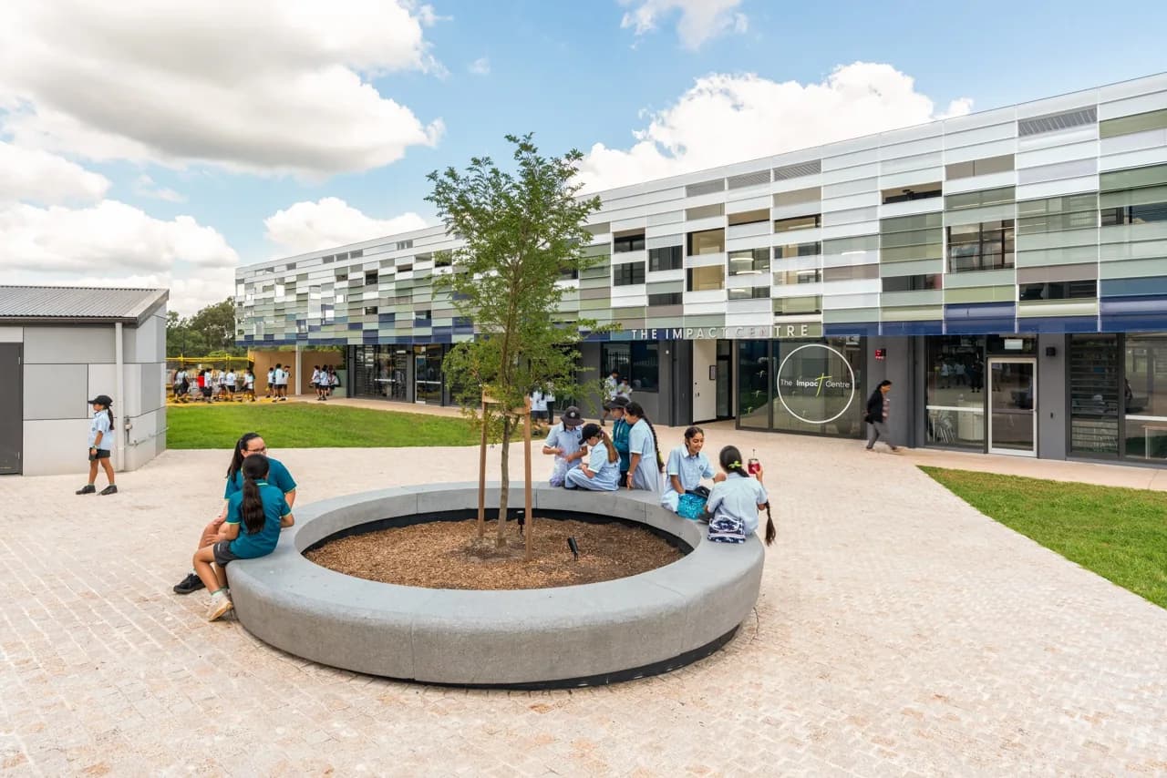Campus buildings and grounds at Marsden Park Anglican College in Marsden Park
