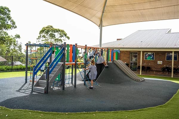 Campus buildings and grounds at Marion Catholic Primary School in Horsley Park