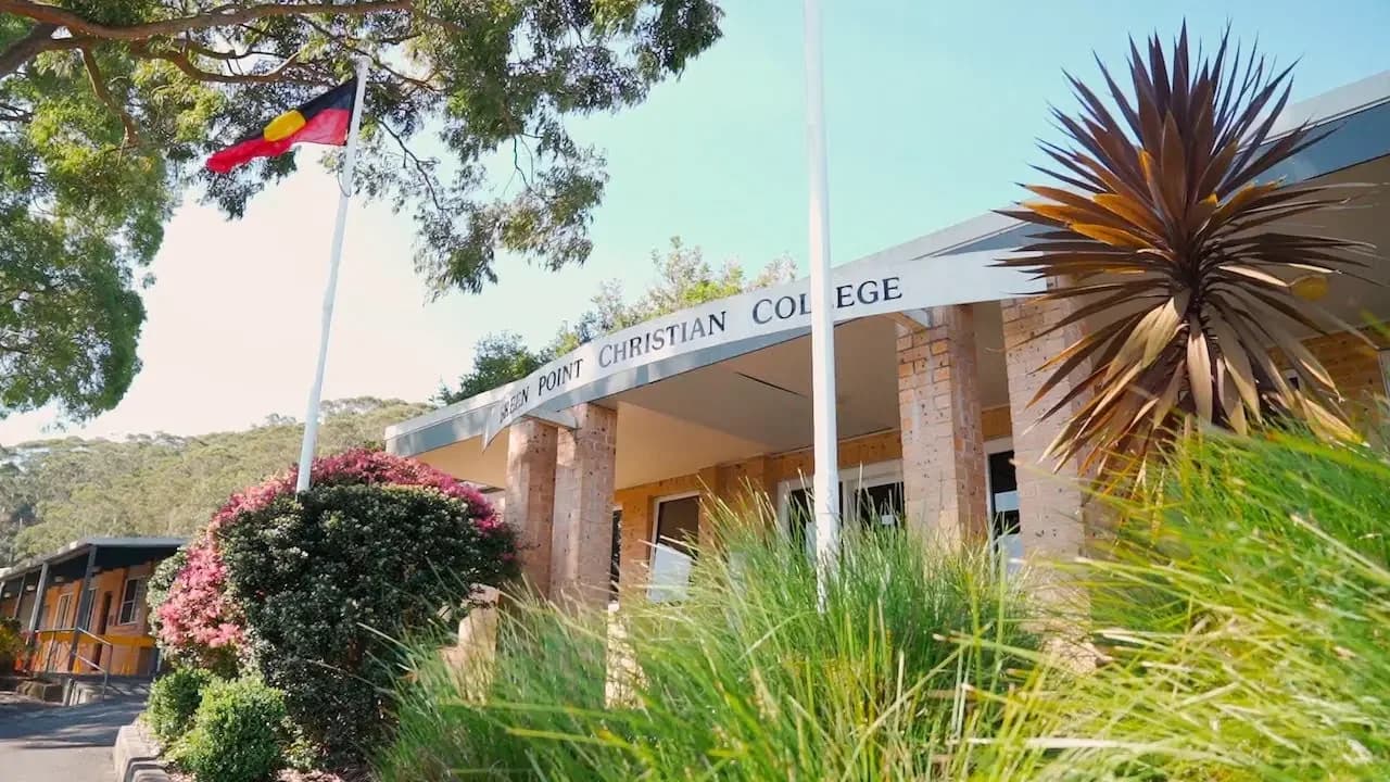 Campus buildings and grounds at Green Point Christian College in Green Point