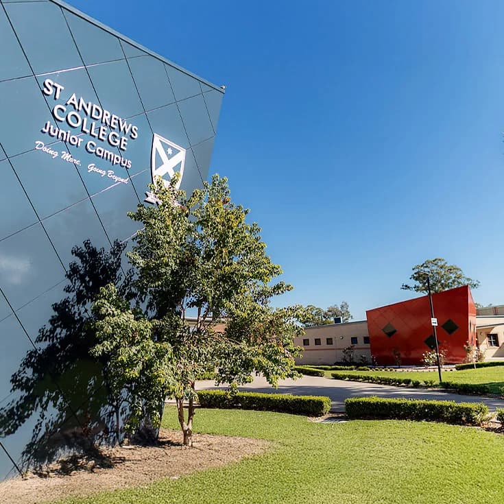Campus buildings and grounds at St Andrews College in Marayong