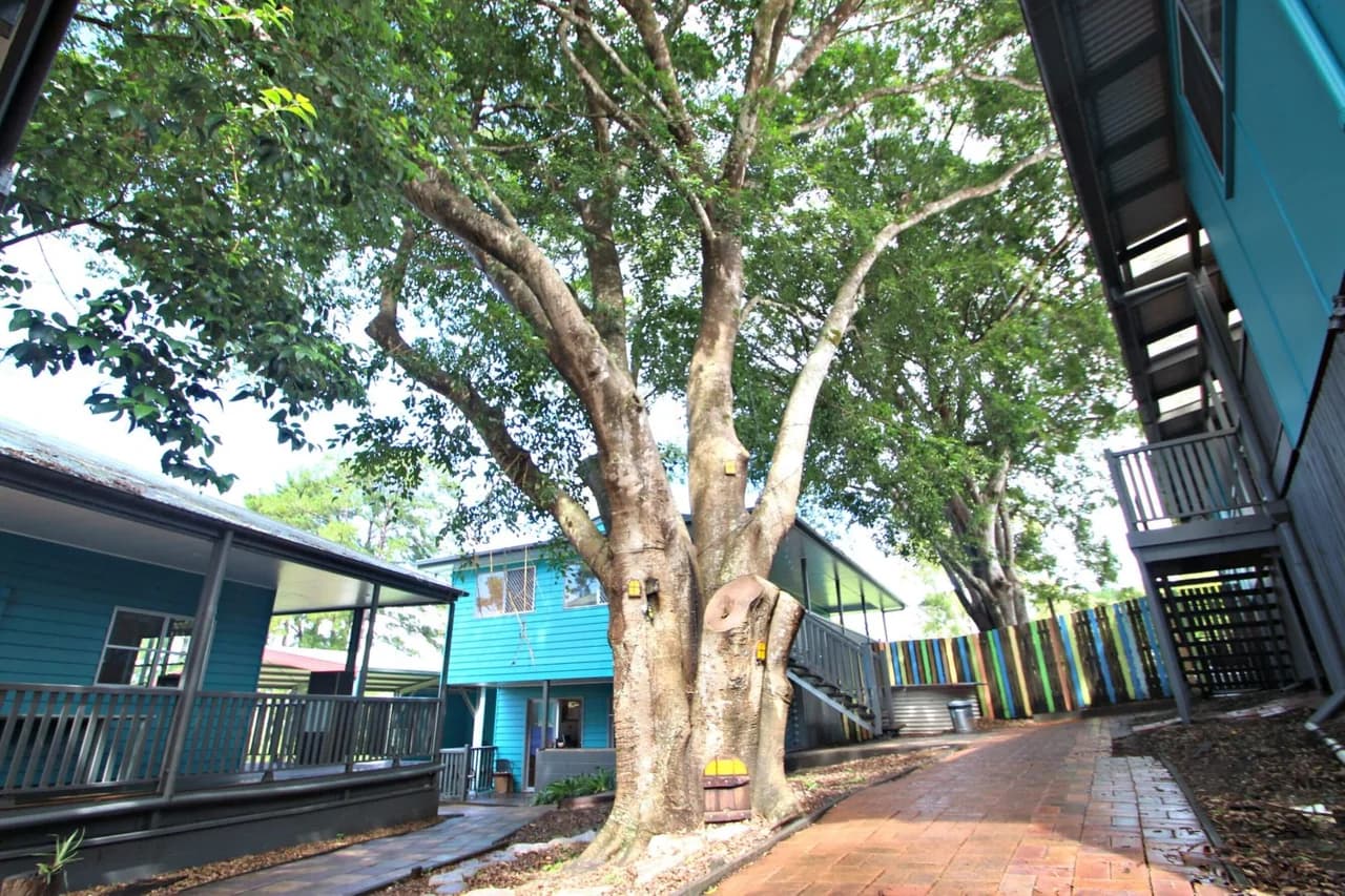 Campus buildings and grounds at Blackall Range Independent School in Kureelpa