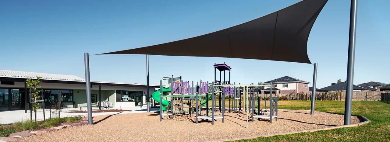 Campus buildings and grounds at Holy Cross Catholic Primary School in Mickleham