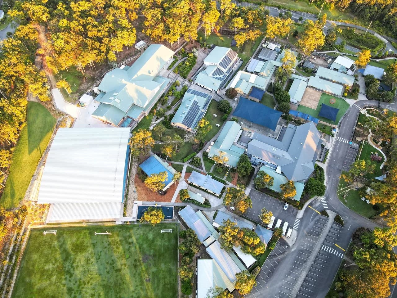 Campus buildings and grounds at Charlton Christian College in Fassifern