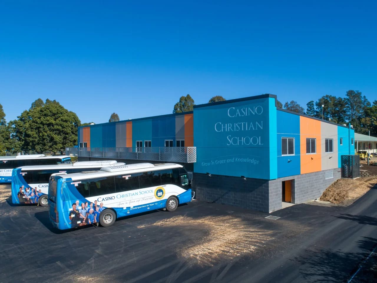Campus buildings and grounds at Casino Christian School in North Casino