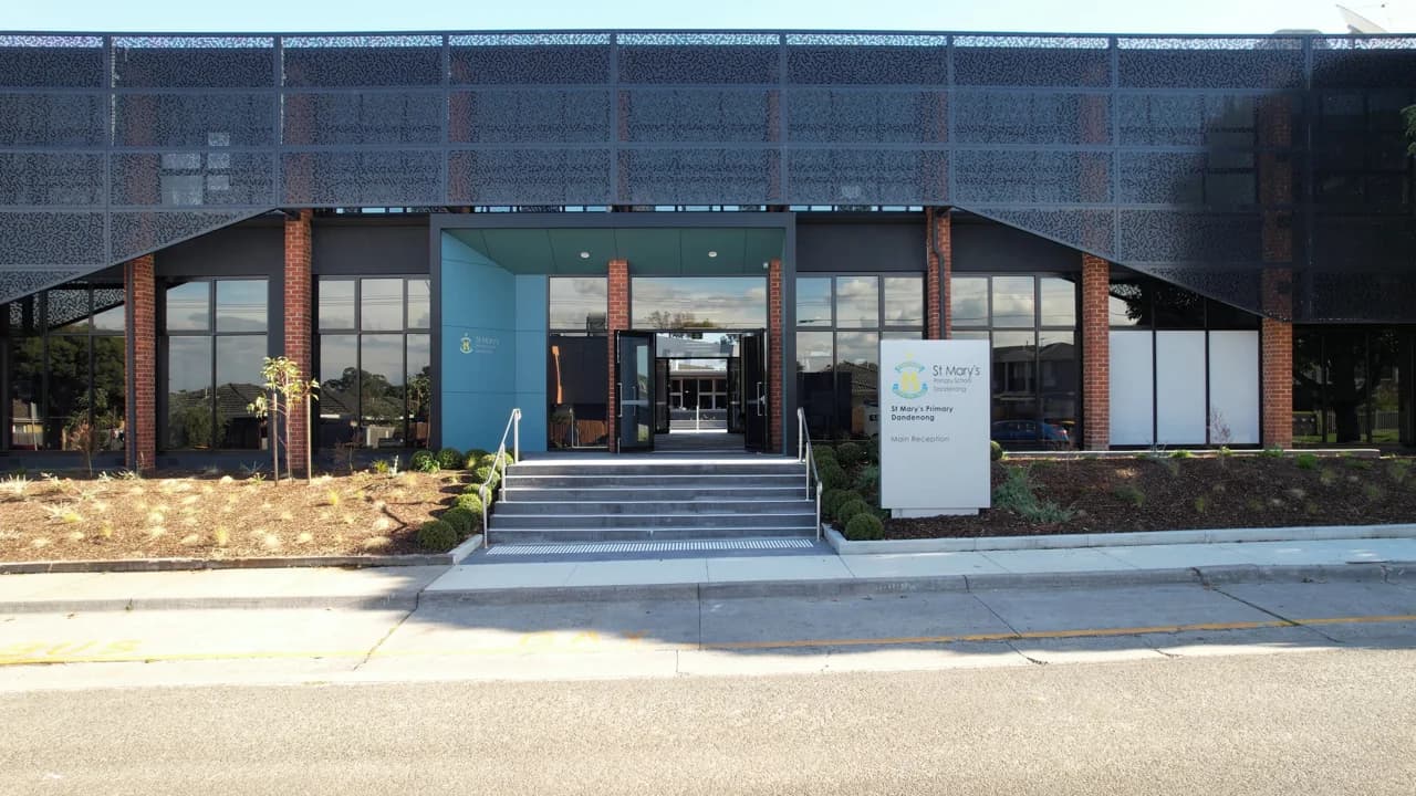Campus buildings and grounds at St Mary's School in Dandenong