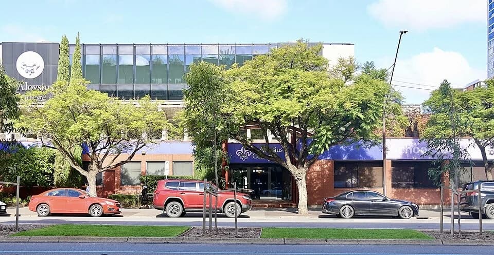 Wakefield Street frontage of St Aloysius College in Adelaide