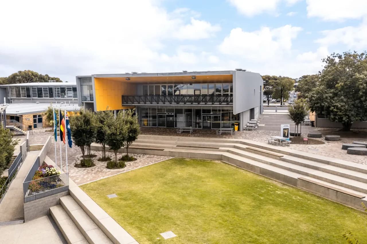 Campus buildings and grounds at Cardijn College in Noarlunga Downs