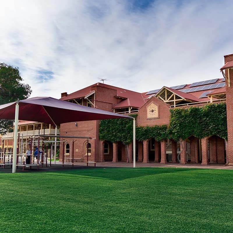 Campus buildings and grounds at St Peter's Woodlands Grammar School in Glenelg
