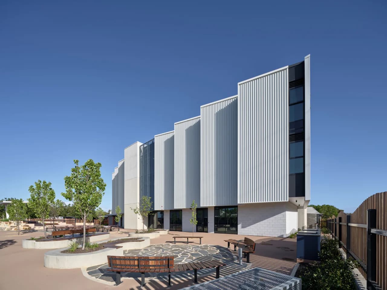 Campus buildings and grounds at Portside Christian College in New Port