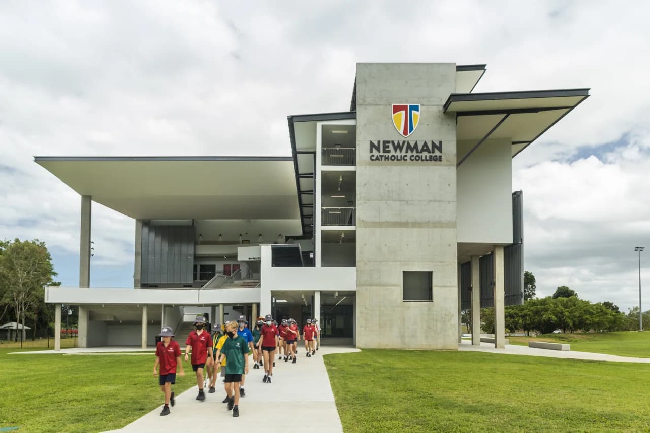 Campus buildings and grounds at Newman Catholic College in Smithfield