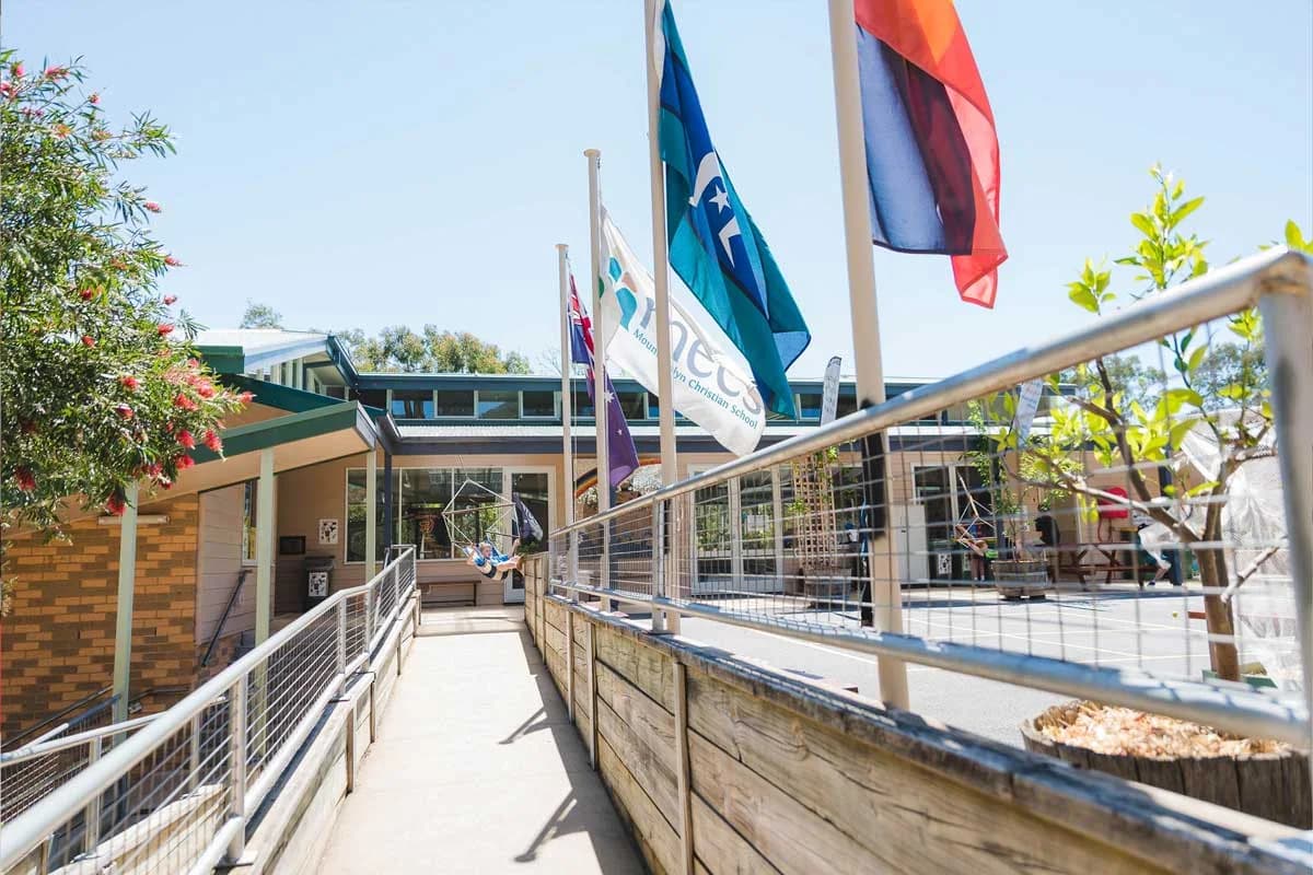 Campus buildings and grounds at Mount Evelyn Christian School in Mount Evelyn
