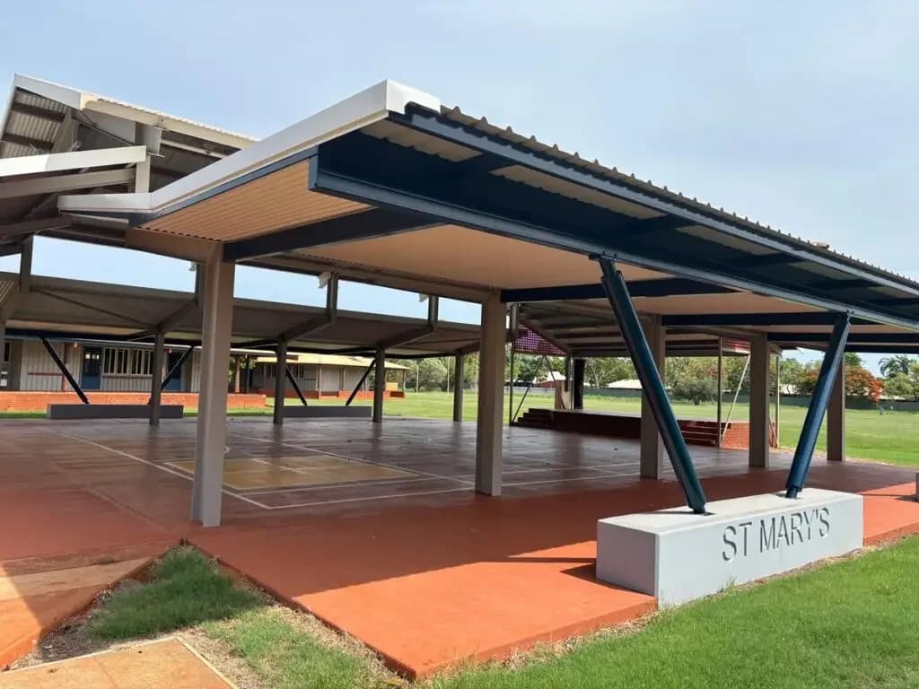 Campus buildings and grounds at St Mary's College in Broome