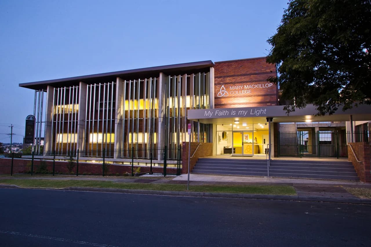Campus buildings and grounds at Mary MacKillop College in Nundah
