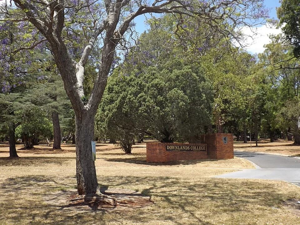 Entrance and grounds at Downlands College in Toowoomba