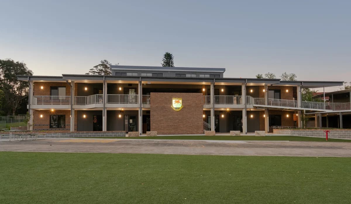Campus buildings and grounds at St Pius X Catholic Primary School in Unanderra