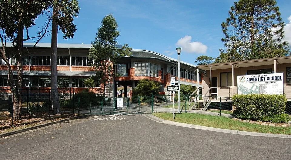 Entrance and buildings at Central Coast Adventist School in Erina