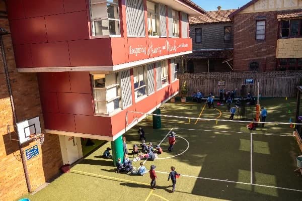 Campus buildings and grounds at St Brendan's Catholic Primary School in Annandale