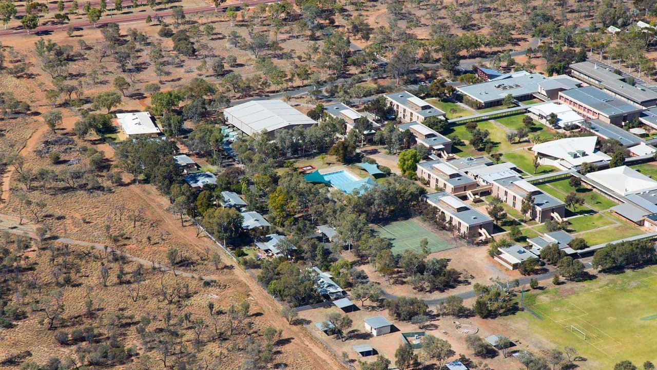 Campus buildings and grounds at Yirara College in Alice Springs