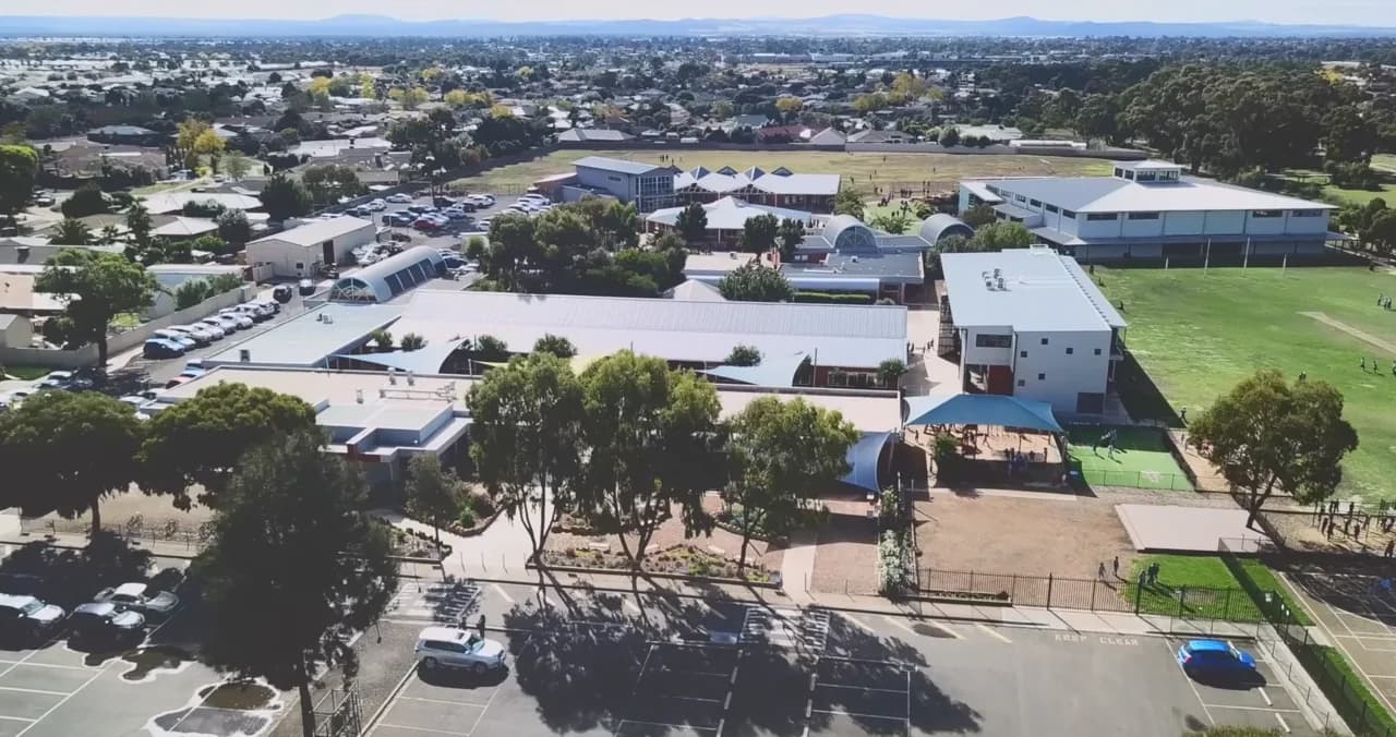 Campus buildings and grounds at Melton Christian College in Brookfield