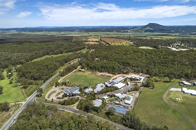 Campus buildings and grounds at Coolum Beach Christian College in Coolum Beach