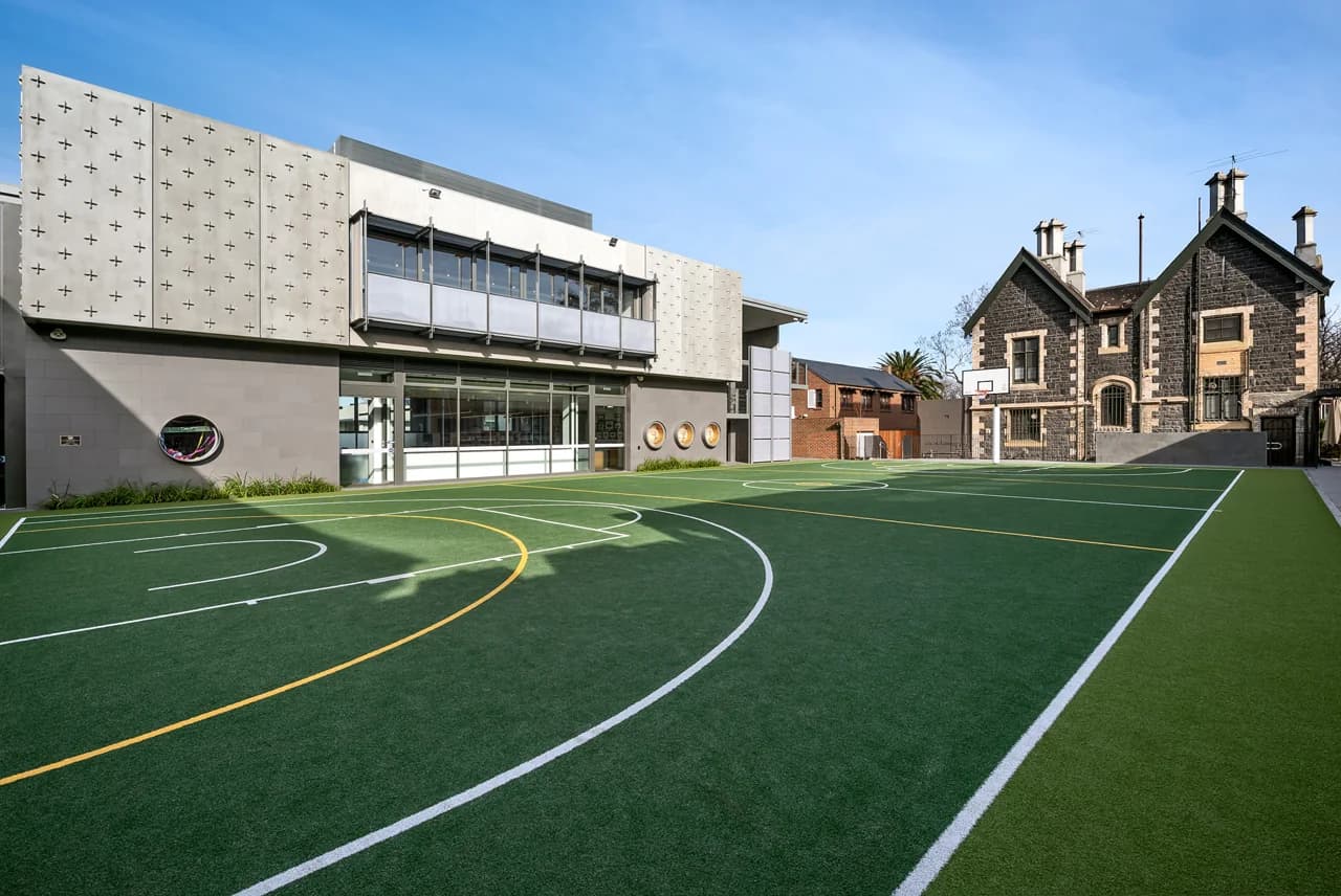 Campus buildings and grounds at Christ Church Grammar School in South Yarra