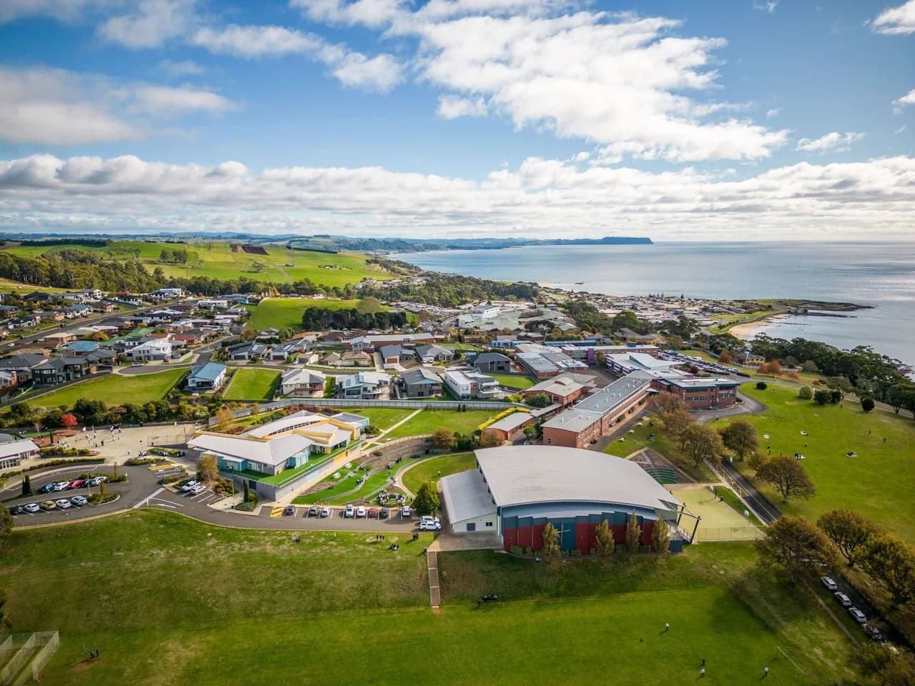 Campus buildings and grounds at Marist Regional College in Burnie