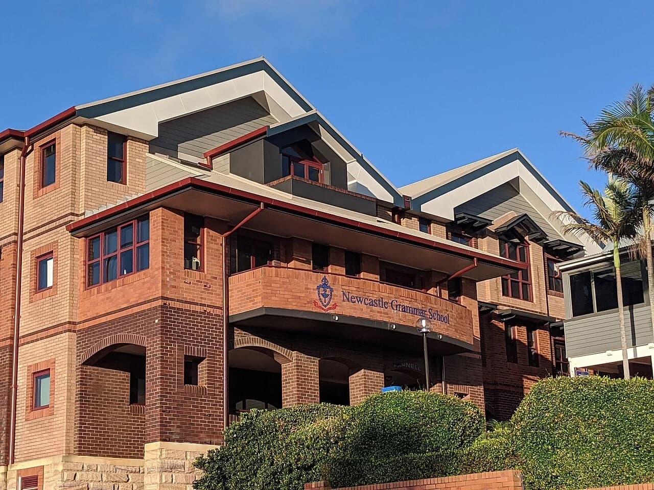 School buildings at Newcastle Grammar School's Hill Campus in The Hill, New South Wales.