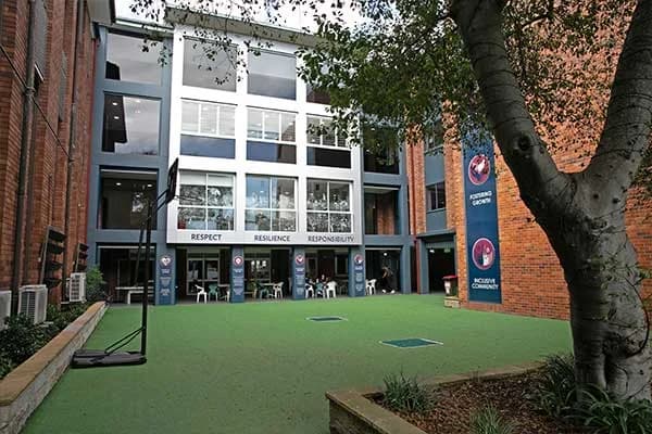Campus buildings and grounds at St Clare's College in Waverley